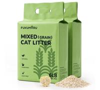 FUKUMARU Litière pour Chat au Tofu, Mélange de Millet, Parfum Vanille, 5,4 kg sans Poussière, Agglomérante Rapide, Légère, Granulés de Litière Chat à Faible Taux de Traçage, Contrôle des Odeurs