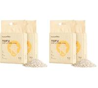 FUKUMARU Litière pour Chat Tofu Agglomérante, Granulés de Maïs Mélangés, sans Poussière et Légèrement Agglomérante, Contrôle des odeurs, Lavable (Lot de 2)