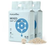 FUKUMARU Litière pour Chat Tofu,sans Poussière et Légèrement Agglomérante, Contrôle des odeurs, Faible résidu, 5,4kg
