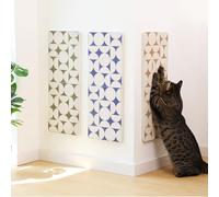 FUKUMARU Lot de 3 grattoirs pour chat en carton extra long de 60 cm pour mur, griffoir multifonction pour chat, intérieur et durable, pour canapé d'angle