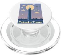 Fukuoka Tower Japan Seaside Landmark, Coucher du Soleil, Baie de Hakata PopSockets PopGrip pour MagSafe