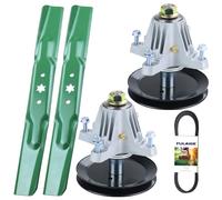 FULAIGE Lot de 2 tiges d'assemblage de broche 918-06976A avec courroie de 1,27 cm x 100 954-05021 942-04308 pour tondeuse Cub Cadet 106,7 cm XT1 LT42, XT2 LX42, LT42, T210 Kit de remplacement 618