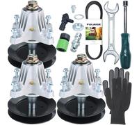 FULAIGE Lot de 3 ensembles de broche 918-06978 avec poulie de renvoi 756-05034A 954-04329A pour Cub Cadet XT1-ST54, XT1-GT54, XT2-GX54, RZT-L54, RZT-LX54, RZT-S54, RZT-SXSX. 54, ZT Tondeuses