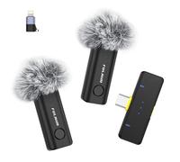 FULAIM Cravate Micro sans Fil pour iPhone Samsung Android, USB C MiniMicro à Réduction de Bruit, Portable pour Streaming Vidéo Interview TikTok YouTube