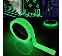 FULARR 10m x 2cm Ruban Autocollant Lumineux, Glow in The Dark Tape, Fluorescente Autocollant, Auto-Adhésif Sécurité, Imperméable - Lumière Verte