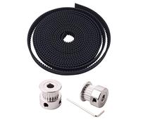 FULARR® 2M Professionnel 3D Imprimante GT2 Courroie, 2mm Pas 6mm Caoutchouc Crantée, avec 2Pcs 5mm 20T GT2 Distribution Courroie Poulie et 2mm Allen Clé