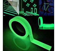 FULARR 5M X 2CM Premium Lumineux Phosphorescent Ruban Autocollant, Fluorescente Autocollant, Auto-Adhésif Lumineux Sécurité Ruban, Amovible Imperméable -- Lumière Verte