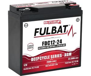FULBAT BATTERIE DEEP CYCLE AGM CARBONE FULBAT FDC12-24 12V 25AH