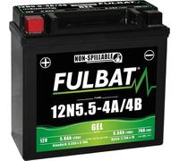 Fulbat - Batterie Fulbat GEL SLA 12N5.5-3B GEL 12V 5.5AH 70 AMPS 135x60x130 + Droite