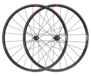 Fulcrum Set de Roues Racing 6 Disc Center Lock noir 28" Satz (VR 12x100 + HR 12x142) Campa N3W