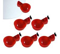 Fulenyi Abreuvoir Poules, 5 pièces Abreuvoir Automatique Kit, Abreuvoir Volaille Automatique pour Tasses pour Poussins Cailles Canards Bird