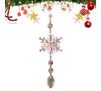 Fulenyi Attrape-rêves en cristal de Noël, Sun Catchers Snowflake Rainbow Maker - Pendentif de Noël coloré et brillant pour décoration de jardin, rideaux, fenêtres et arbres de Noël
