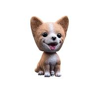 Fulenyi Auto Aimable Chien Figurine Bouge la Tête Wobble Head Hocher Tête Jouet Tableau de Bord Décoration Chien en Hochant Tête Intérieur de Voiture Décoration