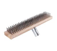 Fulenyi Balai en Fil d'acier | Balai en Acier pour Sol Portable 30 cm - Balayage Rue Jardin Poils durs Brosse à gratter râteau à Feuilles pour enlever la Mousse