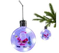 Fulenyi Boules Lumineuses pour Sapin de Noël | Boules d'arbre Lumineuses Multi-usages avec Flocons de Neige intérieurs,Décorations de Noël pour Balcon, Jardin, Sapin de Noël, fenêtre, cheminée