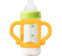 Fulenyi bouteille en silicone - Porte-biberon avec poignées faciles à saisir pour tenir sa propre bouteille et apprendre à boire aux bébés