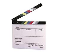 Fulenyi Cinéma, Acrylique Film Clapper avec Kit Gratuit, Clap RéAlisateur Professionnel et Marqueur, Cinema Decoration, Film Coupe Prop pour Production Vidéo, TV, Action Cut Clapper