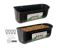 Fulenyi Grande mangeoire à Poulet, Mangeoires à volaille pour chèvre, Mangeoire et Abreuvoir pour Poulets, mangeoire et Abreuvoir pour volailles avec Crochet, mangeoire pour Moutons, Cerfs, Canards,