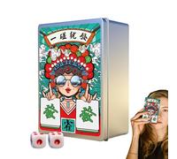 Fulenyi Jeu de Mahjong portable, jeu de cartes Mahjong - 146 pièces/set chinois Mah Jongg et Mahjong, épaissir à la main avec grande lettre, Mah Jongg chinois imperméable, jeux Majhong américains