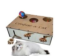 Fulenyi Jouet puzzle pour chat, jouet de boîte pour chat - Confondre un jouet puzzle pour chat | Puzzle pour chat avec boîte en bois pour chats, éléments interactifs,