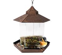 Fulenyi Mangeoire à Oiseaux extérieure, mangeoire à Oiseaux | Station d'alimentation pour Oiseaux en Forme de Maison | Récipient Alimentaire pour Moineau avec lanière pour Porte d'entrée, vérandas