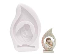 Fulenyi Moule en Silicone pour Scène De La Nativité, Moule en Résine pour La Famille De Bébé Jésus, Figurines De Jésus, Moule À Bougie pour Scène De La Nativité