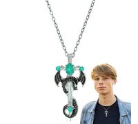 Fulenyi Pendentif Dragon,Collier Pendentif Croix de Dragon Vintage - Bijoux à la Mode Collier Pendentif élégant Collier Punk pour Hommes, garçons