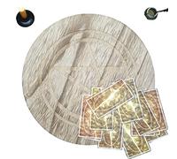 Fulenyi Pendule en - Divination en Bois à sculpter - Plateau étoile en Bois - Bougeoir Wiccan - Accessoire pour Placer des Chakras - Accessoire guérison