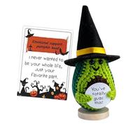 Fulenyi Positive tricotée, d’Affirmation Positive - Décoration de Dinosaure Vert | tricotée Amusante avec Carte Positive, Petit Jouet d'encouragement Mignon pour décoration