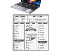 Fulenyi Raccourcis Clavier | Guide de référence Rapide pour Word/Excel,Décor en PVC de Raccourci de Clavier de référence de PC, Autocollants de raccourcis de Clavier d'ordinateur Portable pour Le