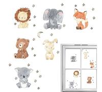 Fulenyi Stickers Muraux | Stickers Muraux Autocollants PVC Animaux - commutateur Dessin animé, décor pièce coloré 6 pièces pour Le Mur, Les Meubles, Le Carreau céramique, Le