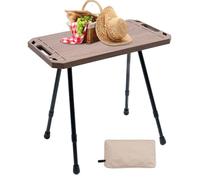 Fulenyi Table de camping pliante, table de camping pliable, table de plage portable, table d'appoint pour camping, table rétractable pour cuisiner en plein air, pique-nique, bateau, voyage, jardin