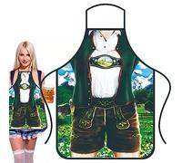 Fulenyi Tablier Allemand pour la la bière | Robe allemanDirndl Oktoberfest - Tablier la bière allemanavec Cordes réglables pour Cuisiner, Jardin, Barbecue, pâtisserie, 11, 1
