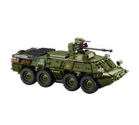 Fuleying Kit de construction militaire, 1:35 BTR-80AS Véhicule de combat d'infanterie, 619 pièces Armée blindée Modèle Jouet pour adultes enfants âgés de 8 ans