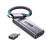 Fulfalic Carte de capture vidéo 4K HDMI vers USB C 3.0, 1080p HD 60 fps en direct et enregistrement vidéo audio pour jeux, streaming, enseignement, vidéoconférence