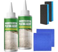 Fulfilexces Nano Crystal Coating Agent for Tile & Furniture, Granite and Stone Cleaner, Nanometer Crystal Plating Agent, Scratch Repair Marble Stain Remover (2Set)