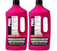 Fulgurant PRO - Déboucheur Professionnel Cheveux, Puissant, Salle de Bain, Eau Stagnante, Poils, Cheveux, Savons, Graisses - 900 ml (Lot de 2)
