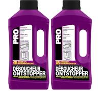 Fulgurant PRO - Déboucheur Professionnel Soude, Puissant, Canalisation, Eau Stagnante, Cuisine, Salle de Bain, 1 L (Lot de 2)