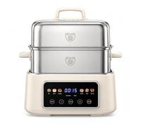 Fulgutonit 12.5L Cuiseur Vapeur Électrique en Acier Inoxydable 304 | 2 Niveaux, 6 Programmes Intelligents, Minuterie 24 h,Idéal pour les Foyers de 1 à 3 Personnes, Cuisson Polyvalente