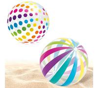 FULHANY 2 PièCes Ballon De Plage - Ballon De Plage Gonflable -Ballon Gonflable Dots ColoréS De 53 Cm - Boules De Jouets Gonflables pour Les FêTes HawaïEnnes, Les FêTes De Plage Et Les Piscine