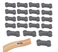 FULHANY 20 PièCes Rail Train Bois - Adaptateurs pour Rails en Bois - 20 PièCes Connecteurs de Rails - RéUtilisables, AdaptéEs pour Relier des Voies FerréEs en Bois,des Trains Jouets pour Enfants