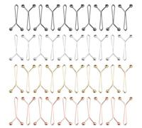 FULHANY 40 PièCes Bouton Jean Clipsable - Resserre Pantalon - Attache Pantalon - Ceintures, Poignets Et Bas De Pantalon Ajustables Sans Couture (Argent, Or, Noir, Or Rose)