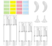FULHANY 6 PièCes Contenant Voyage - Flacon Voyage Avion - Bouteille Voyage - Avec Spatule Autocollante Pour Gels, Shampooings, SéRums, Gels Douche, CrèMes, Set Distributeur De Voyage