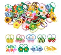 FULHANY Paquet de 60 PièCes Chouchou Cheveux Fille - Elastique Cheveux Bebe - Elastique Cheveux Enfant - MatéRiau Doux,Haute éLasticité,Adapté Aux Queues de Cheval,Diverses Coiffures Mignonnes