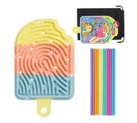 FULHANY Sensory Activity Board - Jouet Voyage - Kids Travel Activity Bag Convient Aux Enfants âGéS De 3 Ans Et Plus Et Aux Adultes (12 Cordons en Silicone ColoréS)