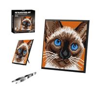 FULHOLPE Murale Chat Blocs de Construction, 3623 Pièces DIY Pixel Art Chat Siamois Mini-Ensemble de Construction, Décoration Murale ou de Table Unique, Cadeau d'anniversaire Créatif pour Adolescents