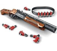 FULHOLPE Technik Arme Jeu de Construction, Militaire Maquette de Fusil à Double Canon Gun, 1006+Pièces Blocs de Construction Compatible avec Les Grandes Marques