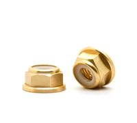 FULIMEI Écrou à insert en nylon bride laiton, contre-écrous M2-M8(M4-50 pieces)
