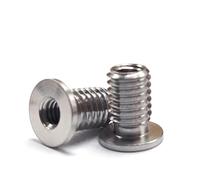 FULIMEI Insert fileté avec écrou à bride en acier inoxydable(M6-M10x15 (50 Pcs))