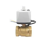 FULIMEI Motorized Ball Valve With Manual Switch Brass 2-Wire Power-off Reset 8 N·m Torque Electric 220V 24V 12V(1",110VAC_NORMALLY CLOSED)
